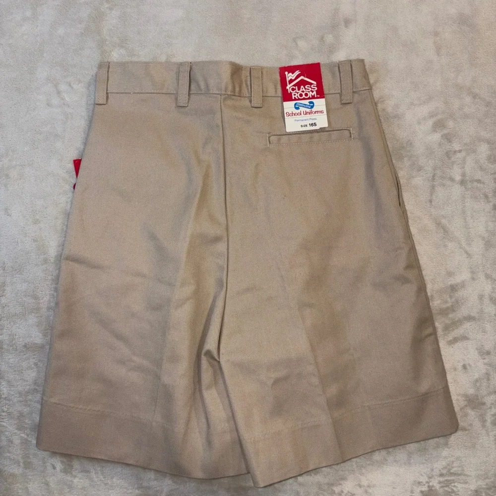 2 Pack Classroom School Uniforms Khaki Pleated Shorts Kids Size 16S 52152S Tan